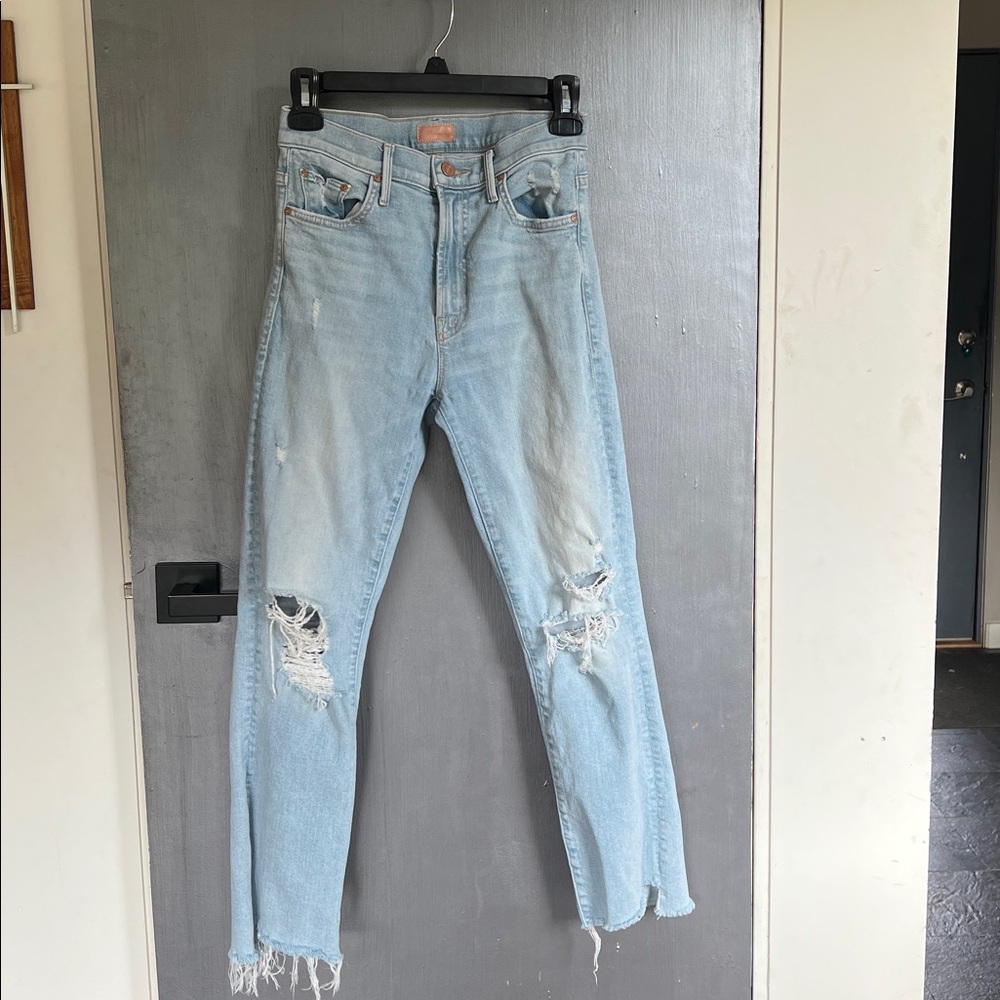 Mother Insider Crop Step Fray Jeans Raw Hem